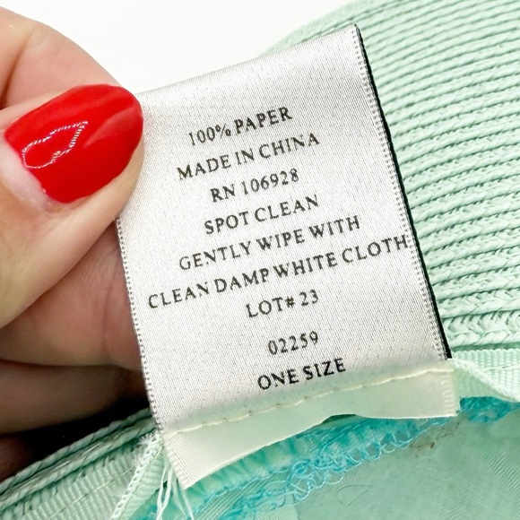 Coolibar Beaded Turquoise Sun Hat Floppy Sun Beach OS - Picture 7 of 7